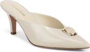 Veronica Beard Cabochon Leather Pointed Toe Mule