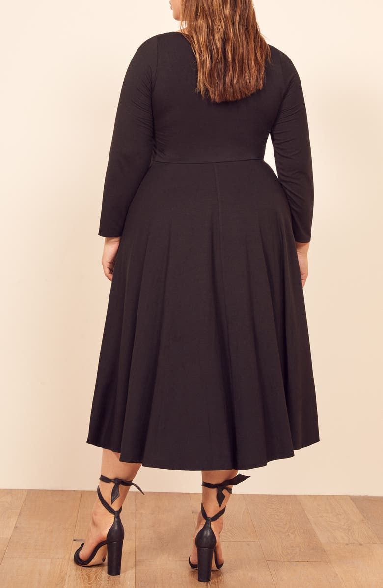 Reformation Lou Midi Dress, Alternate, color, 