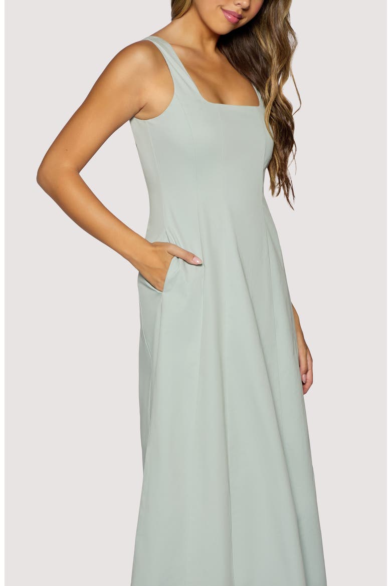 Vista Marina Cotton Maxi Dress, Alternate, color, DUSTY BLUE