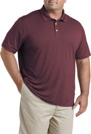 B+T Essentials Big & Tall Solid Golf Polo Shirt
