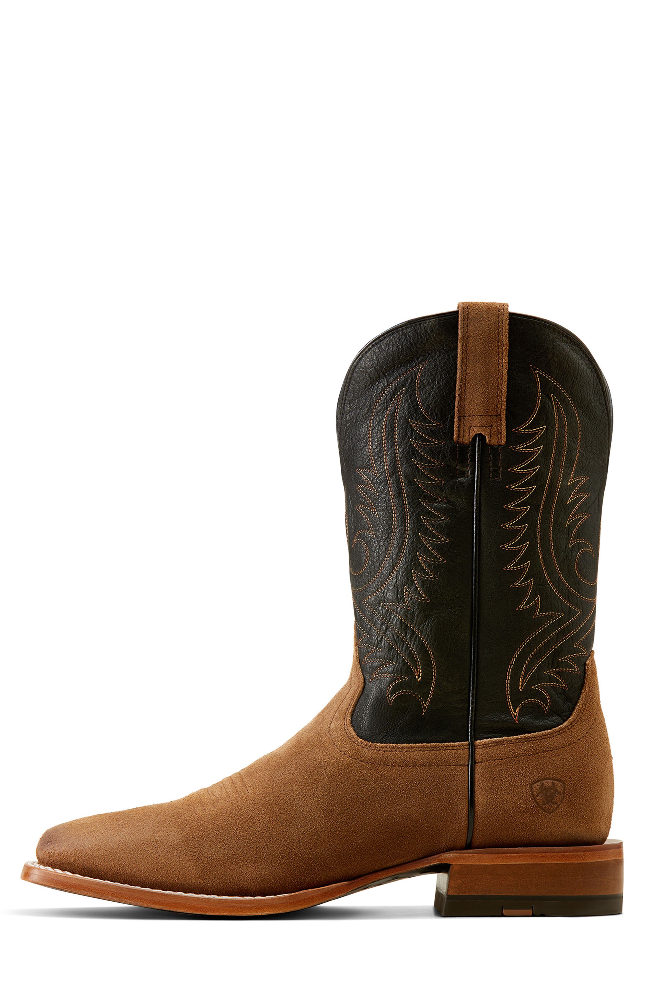 Ariat Circuit Paxton Cowboy Boot, Alternate, color, Ranch Brown Suede/ Bayou Black