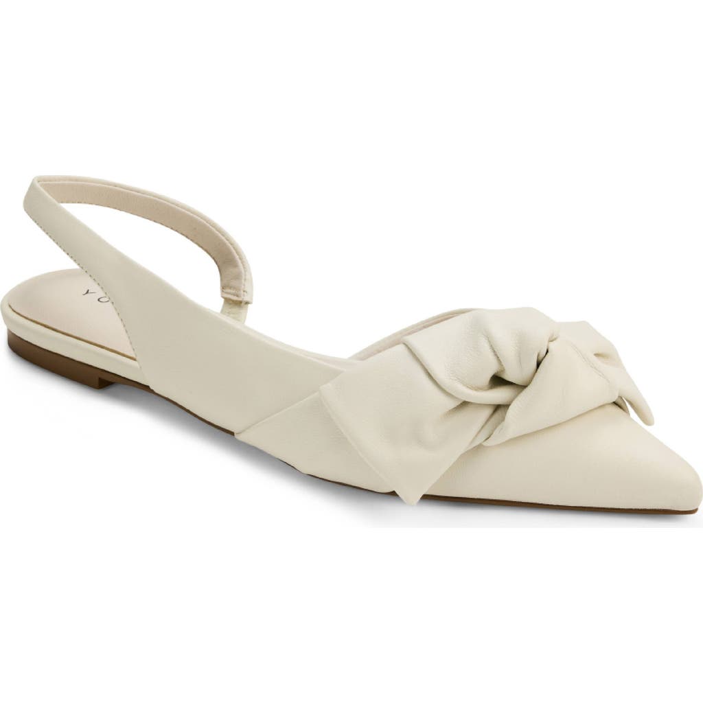 YOSI SAMRA YOSI SAMRA VIOLET HALF D'ORSAY POINTED TOE SLINGBACK FLAT