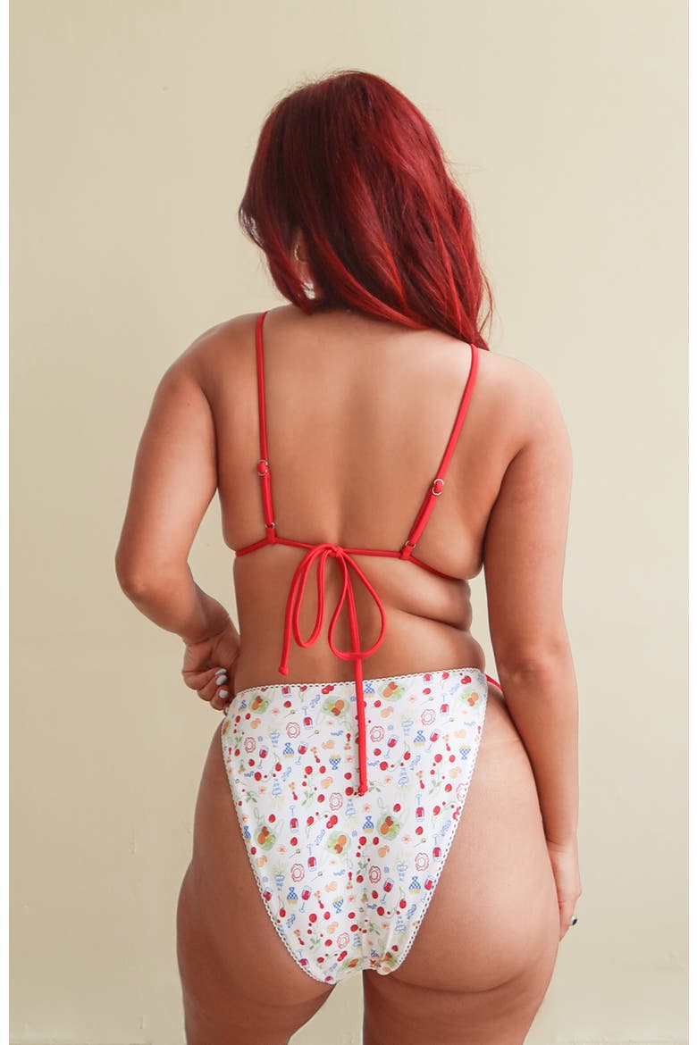 Valentina Cheeky Bikini Bottom, Alternate, color, Mercato/Mars Red