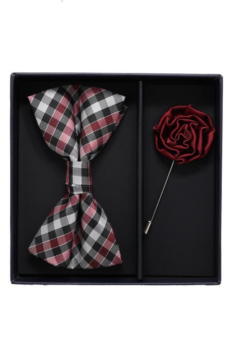 Bow Tie & Lapel Pin Set