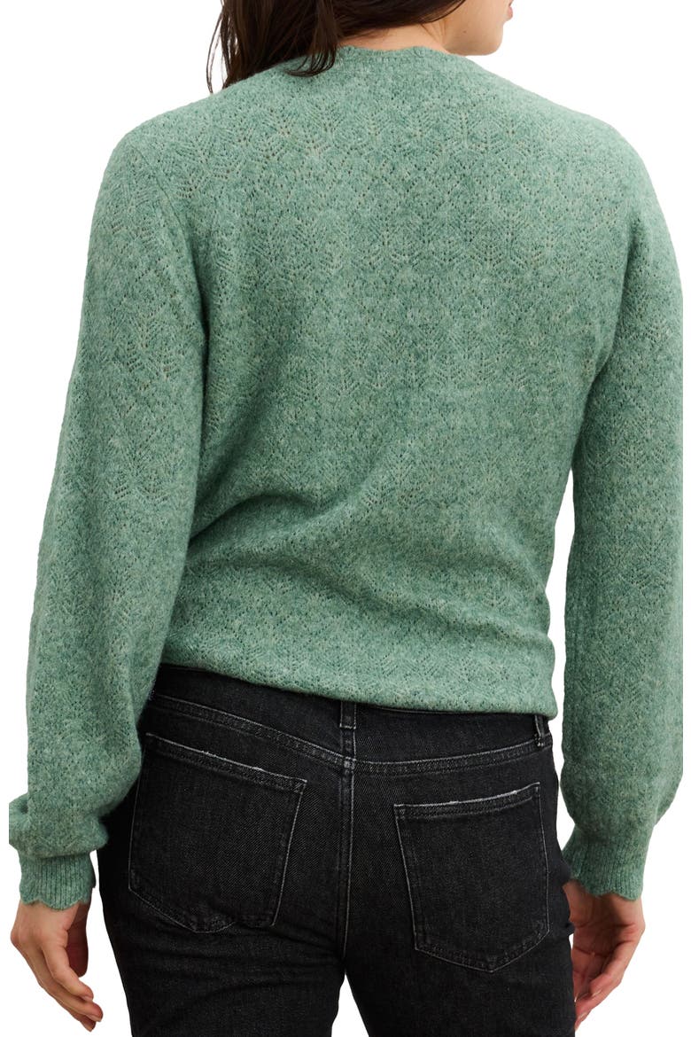 The Cozy Pointelle Snuggle Sweater, Alternate, color, Matcha