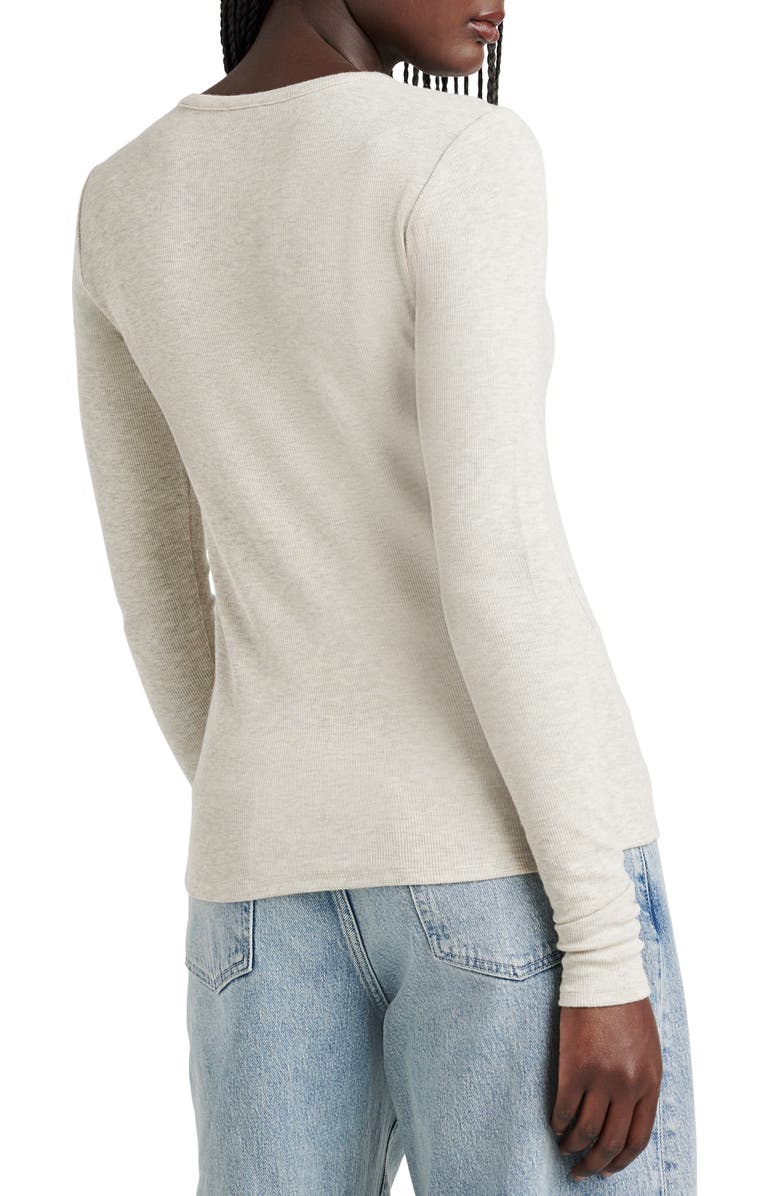 Splendid Isabella Shimmer Rib Top, Alternate, color, Pale Oak White Heather