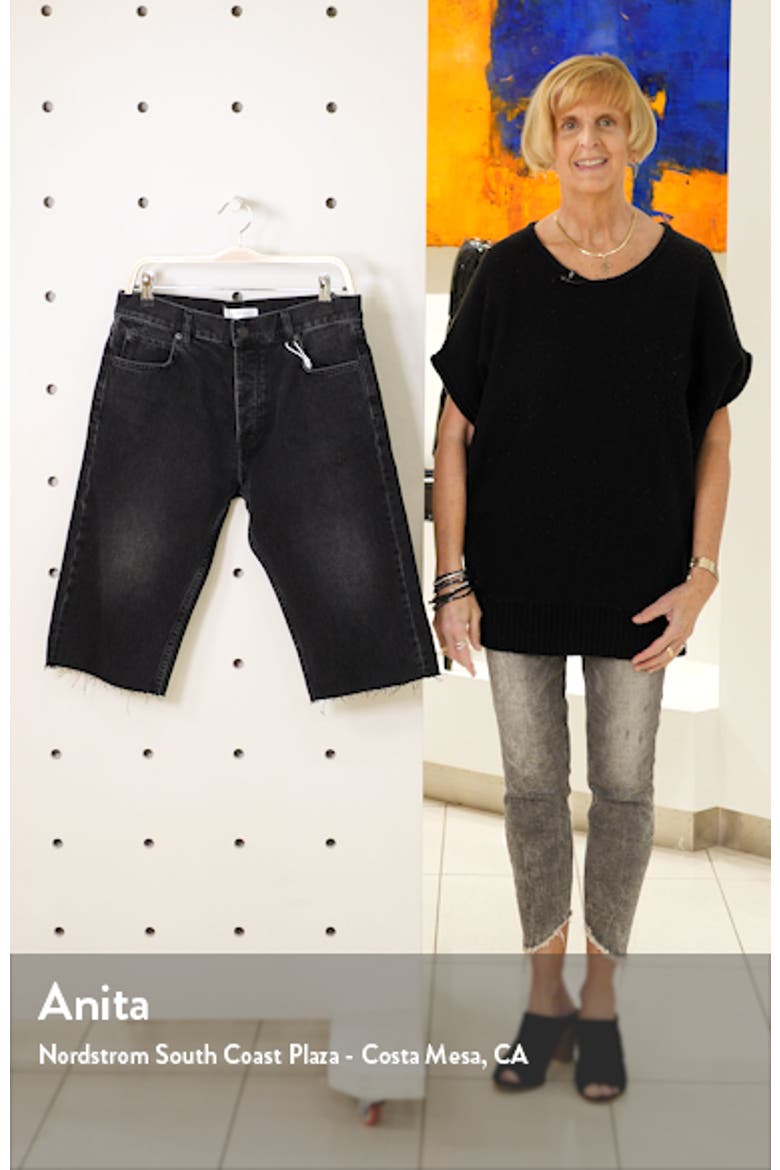 Phoebe Raw Hem Denim Shorts video