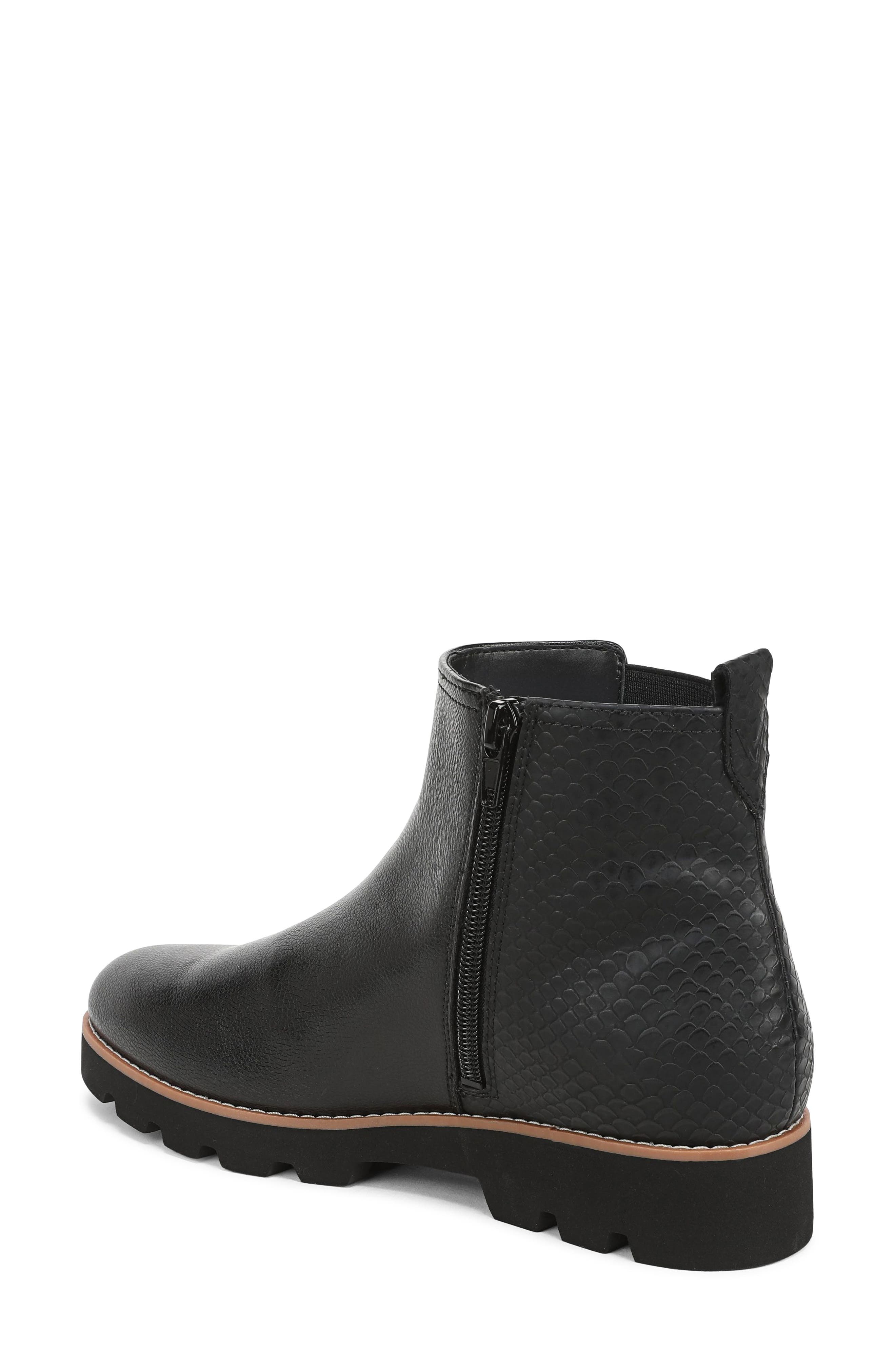 Cami Faux Leather Chelsea Bootie, Alternate, color, BLACK