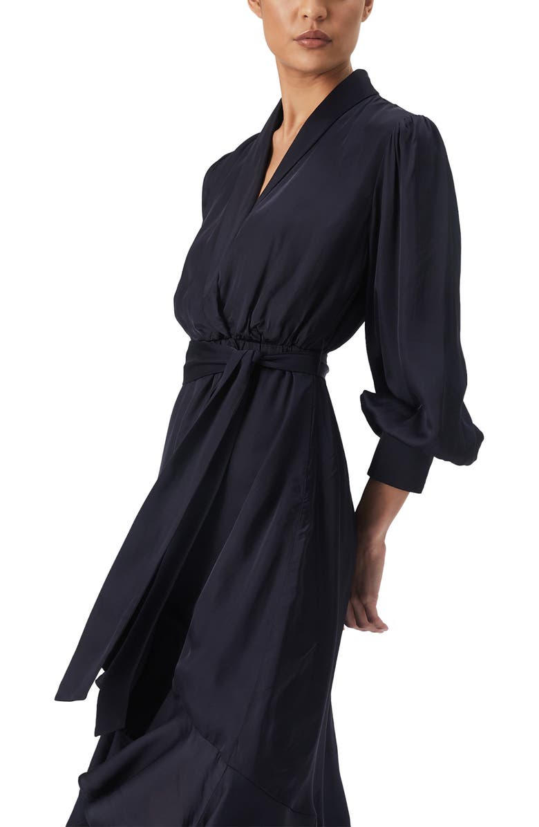 Bardot Aaliyah Faux Wrap Asymmetric Midi Dress, Alternate, color, 