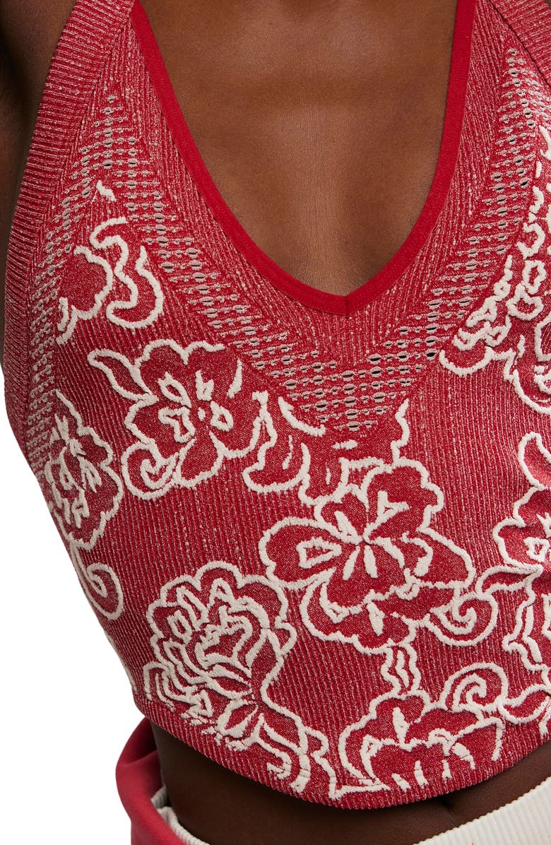 Free People FP Movement Day Dream Crop Tank, Alternate, color, Cranberry Combo