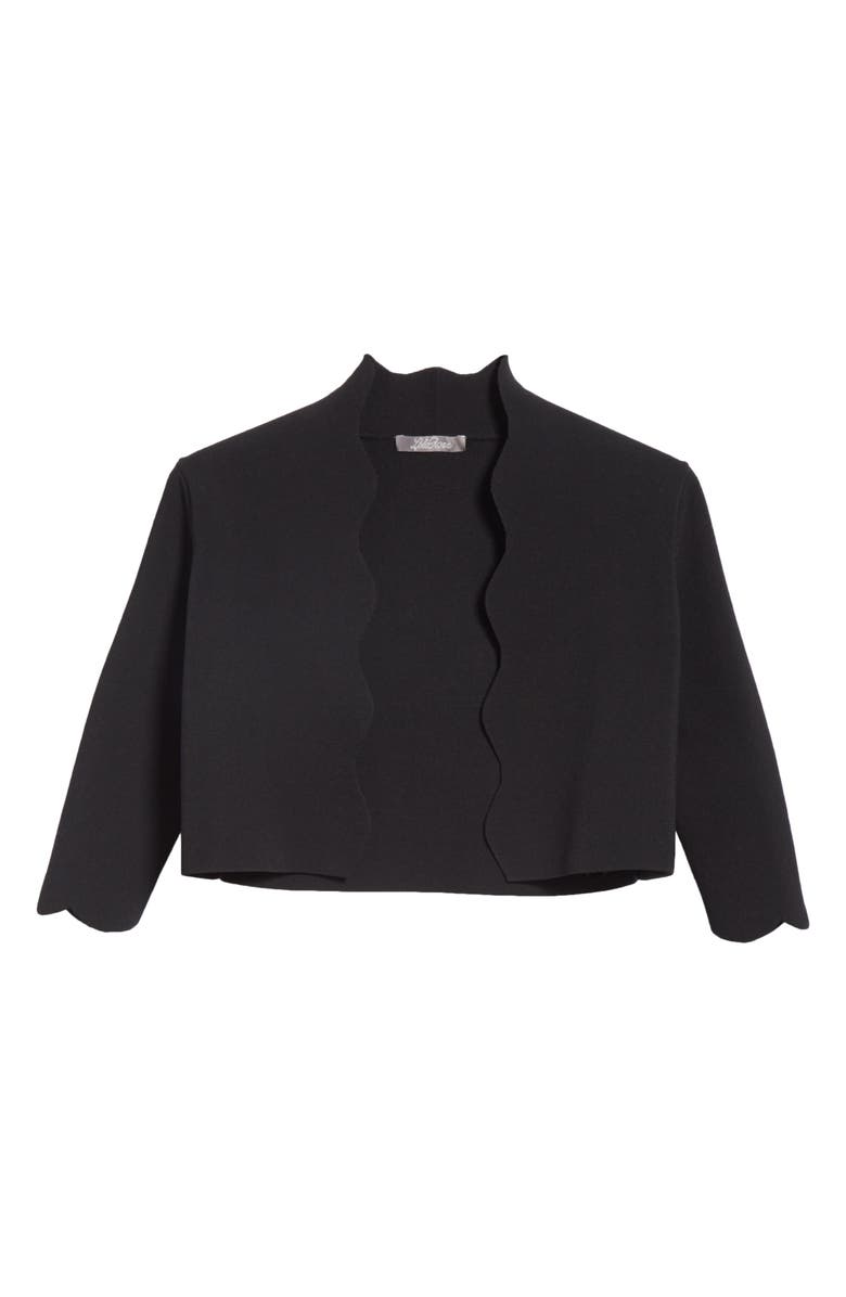 Lela Rose Scallop Trim Knit Bolero, Alternate, color, 