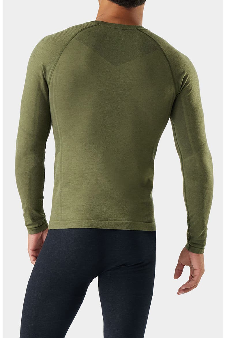 Intraknit™ All-Season Merino Base Layer Long Sleeve Crewneck T-Shirt, Alternate, color, WINTER MOSS
