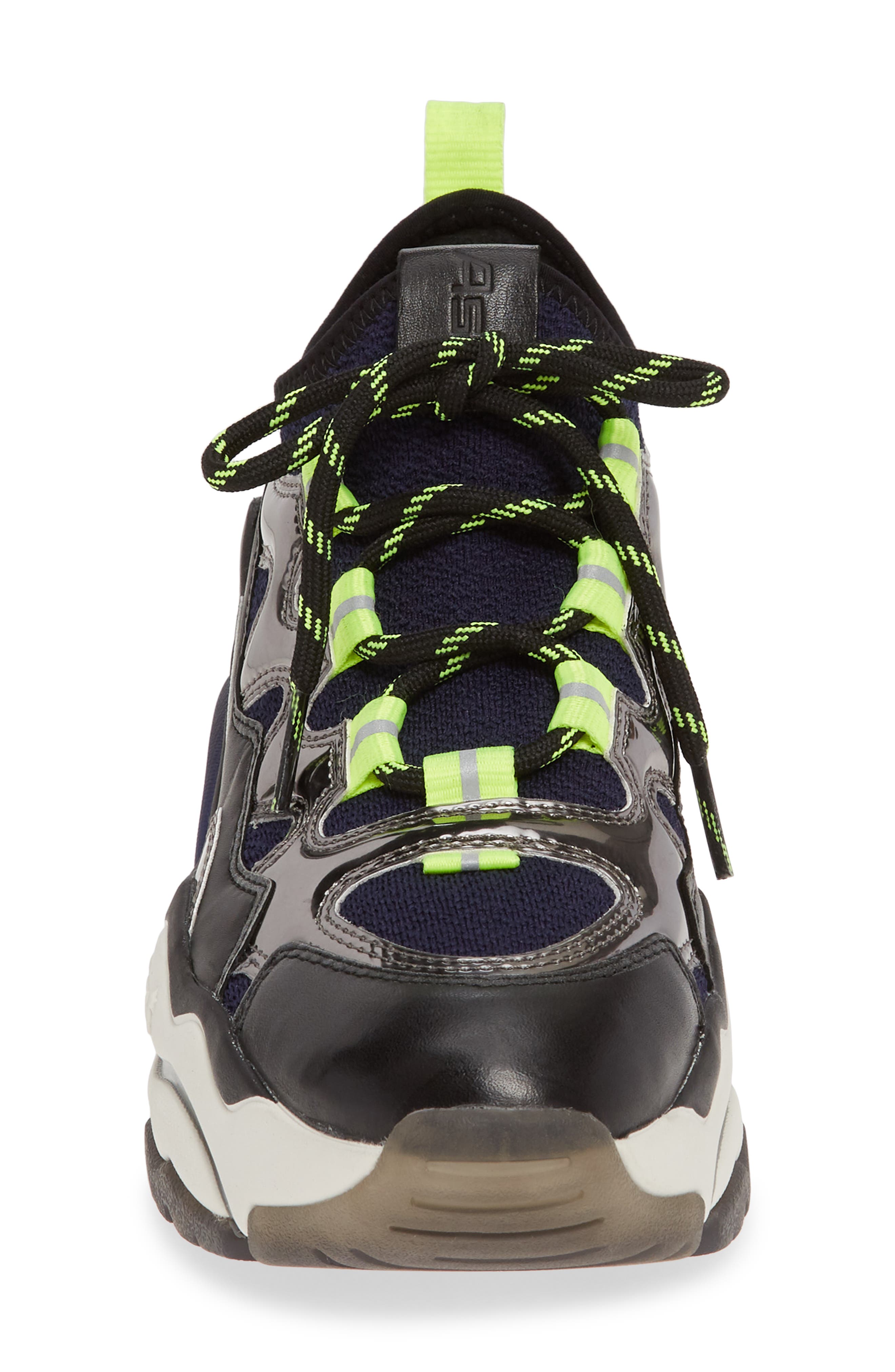 Bird Wedge Sneaker, Alternate, color, BLACK/ MIDNIGHT/ METAL