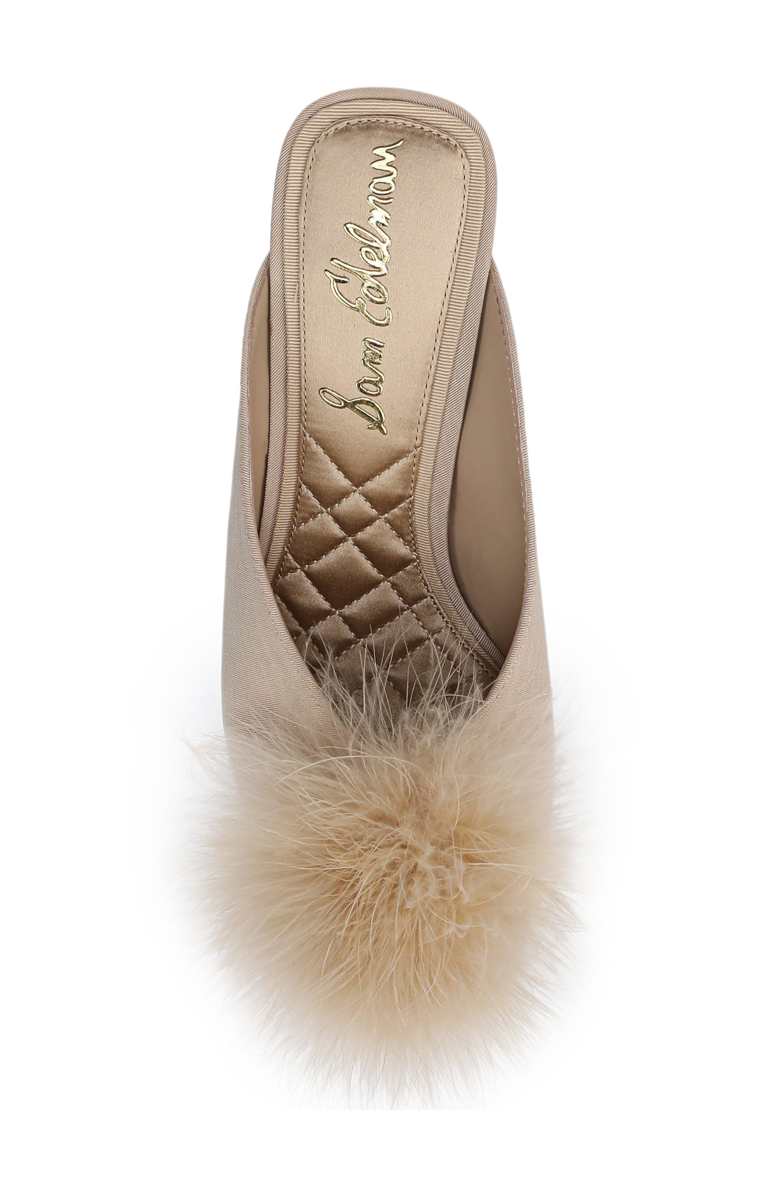 Sam Edelman Witney Feather Embellished Pump, Alternate, color, Honey Sand