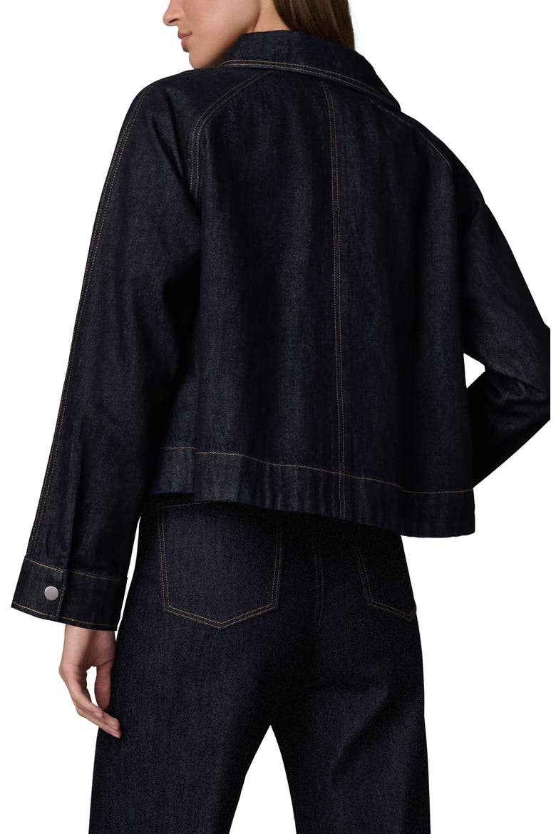 The Patch Pocket Denim Swing Jacket, Alternate, color, RINSE