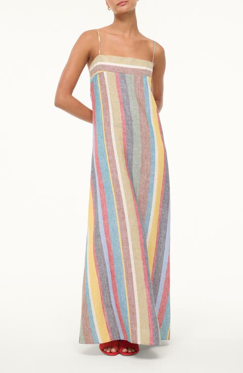 Laura Stripe Linen Maxi Sundress