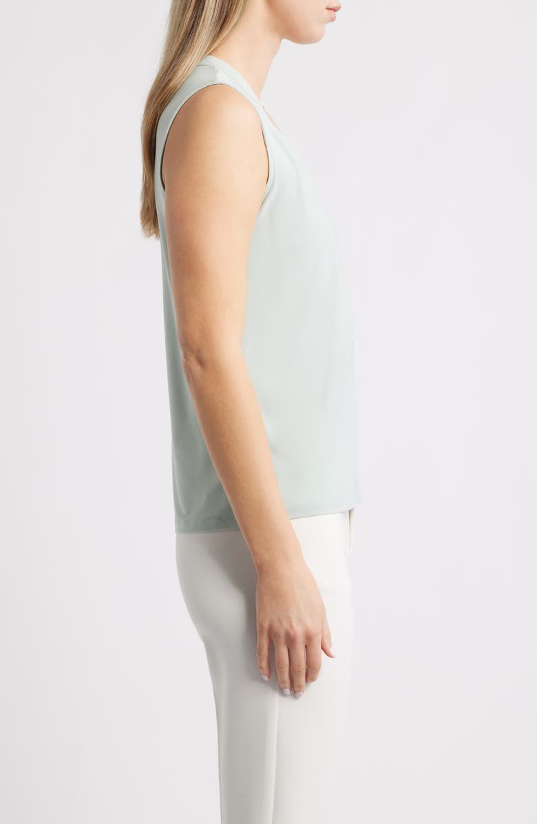 Anne Klein Pleat Shoulder Sleeveless Top, Alternate, color, Soft Aloe