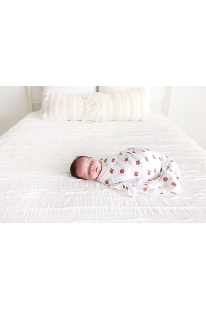 Cotton Muslin Swaddle, Alternate, color, Peaches