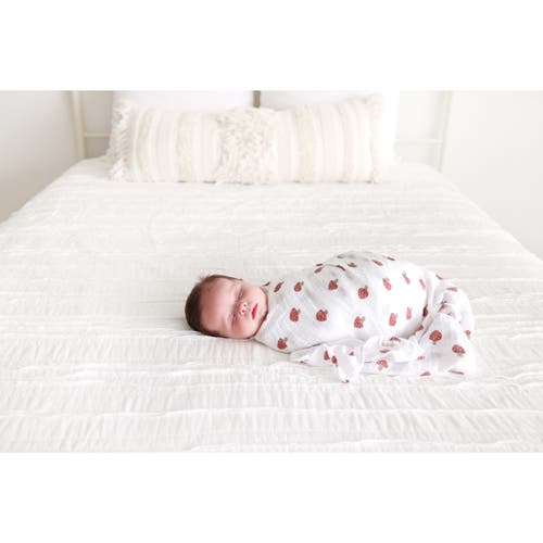 Lulujo Cotton Muslin Swaddles 2 Pack In Mushroom/sand