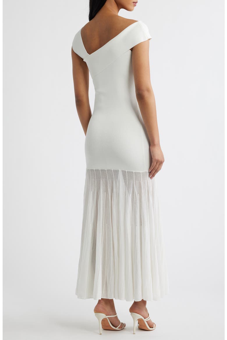Rowan One-Shoulder Knit Maxi Dress, Alternate, color, WHITE