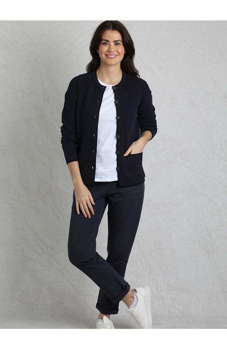 Weird Fish Hayley Knitted Cardigan, Alternate, color, Navy