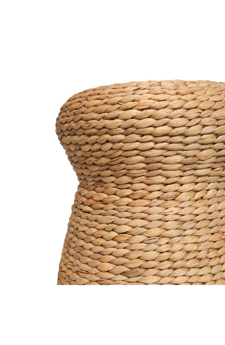 JONATHAN Y Alberto 18.5" Modern Bohemian Hand-Woven Hyacinth Mushroom Stool, Alternate, color, Natural