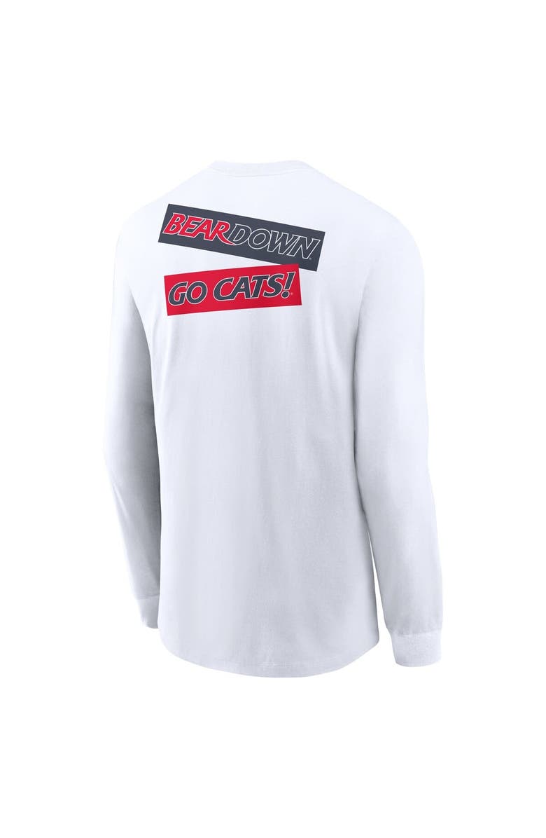 Nike Men's Nike White Arizona Wildcats Two-Hit Classic Location Long Sleeve T-Shirt, Alternate, color, White