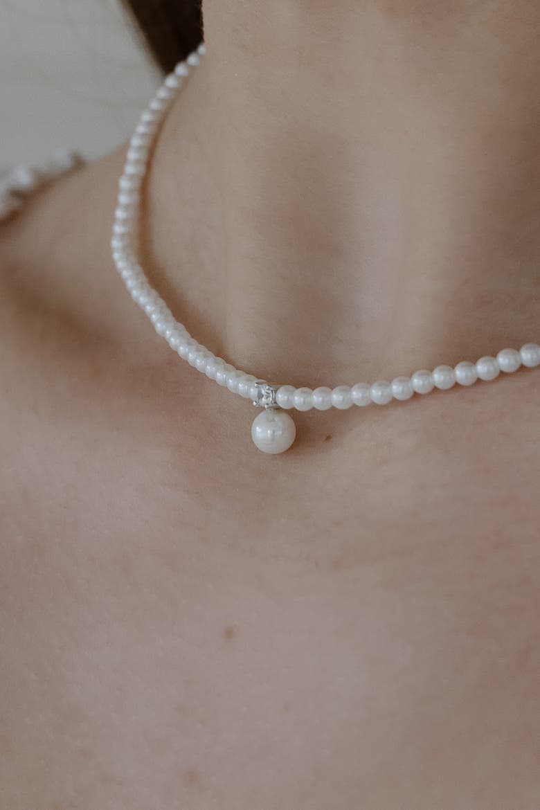 Reverie Pearl Necklace, Alternate, color, White