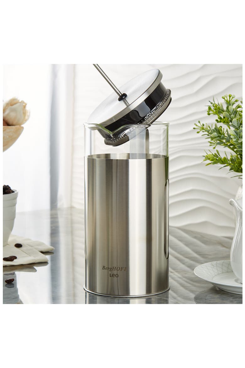 Leo Mae Stainless Steel French Press, Alternate, color, SILVER