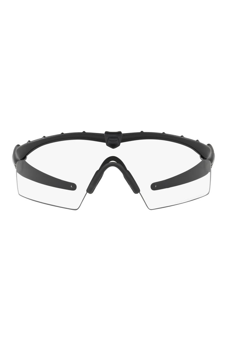 M Frame Strike 134mm Photochromic Irregular Shield Sunglasses, Main, color, BLACK / CLEAR