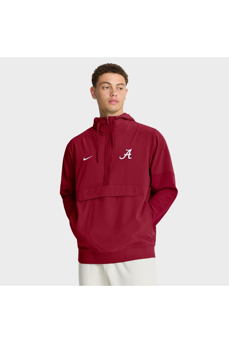 Men's Nike Crimson Alabama Crimson Tide Anorak Half-Zip Hoodie Jacket, Main, color, Crimson