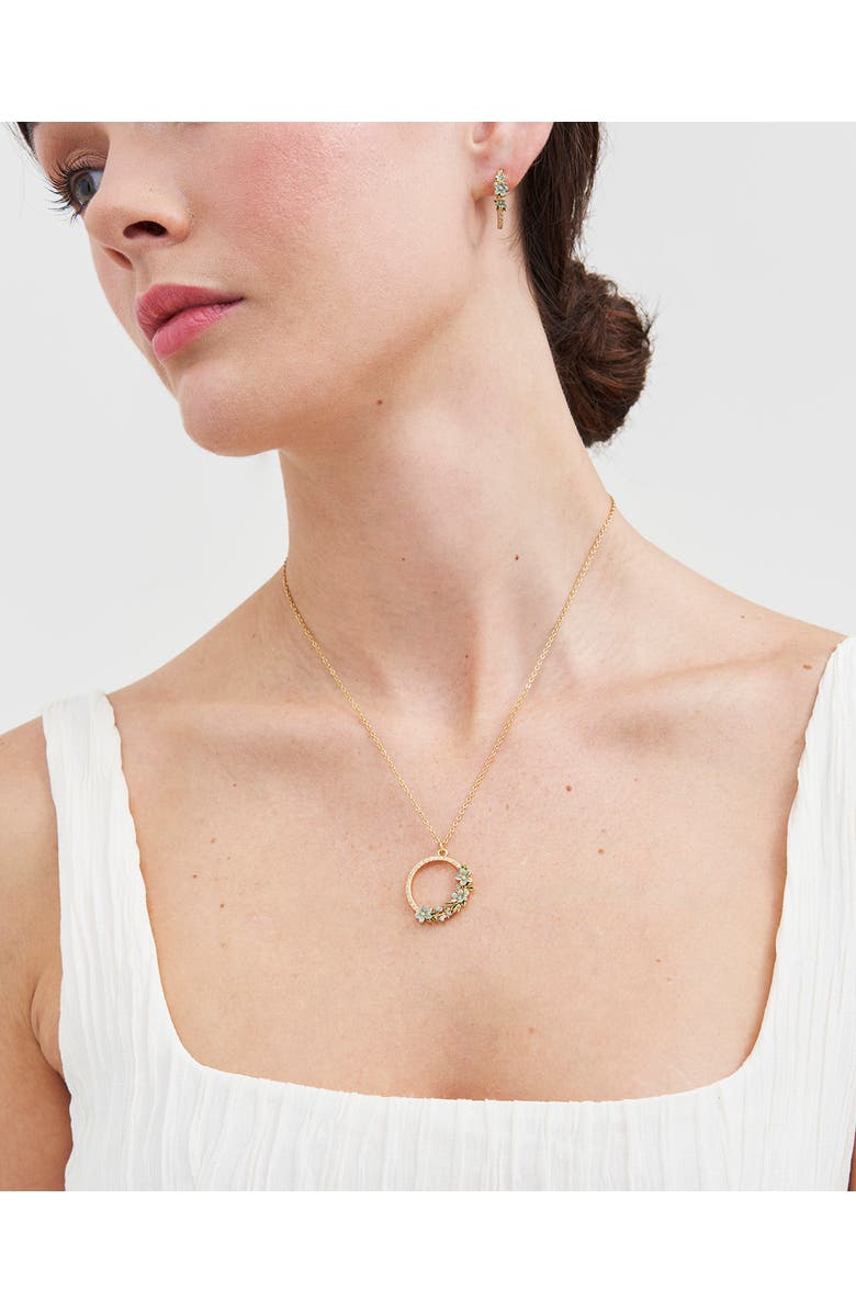 Fable England Floral Wreath Necklace, Alternate, color, Gold