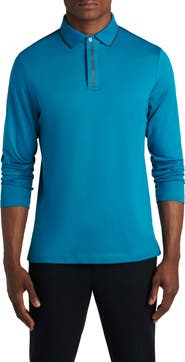 Bugatchi Pima Cotton Long Sleeve Polo Shirt