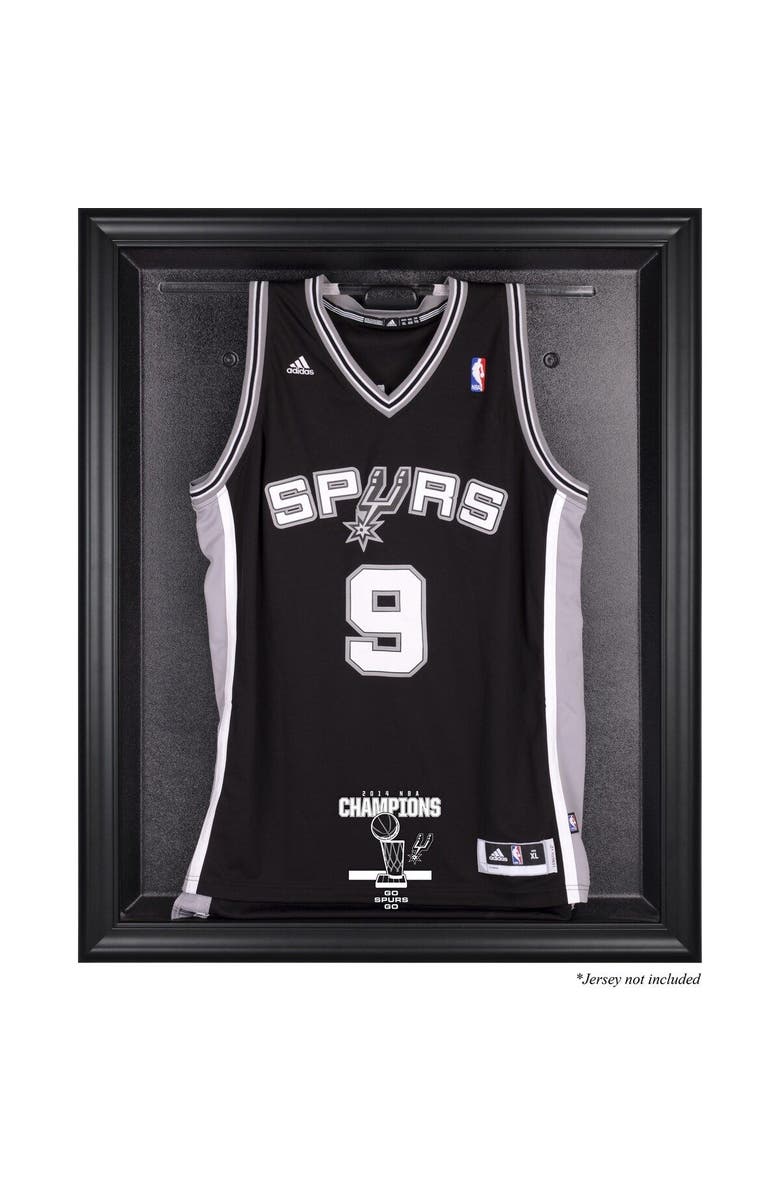 FANATICS AUTHENTIC San Antonio Spurs 2014 NBA Champions Black Framed Logo Jersey Case, Main, color, 
