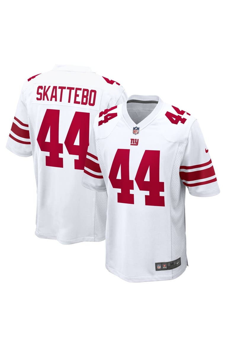 Men's Nike Cam Skattebo White New York Giants Game Jersey, Main, color, White
