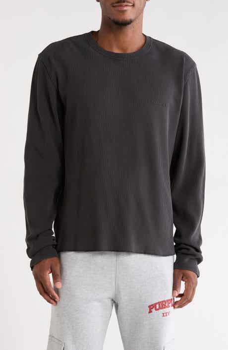 Waffle Knit Long Sleeve T-Shirt