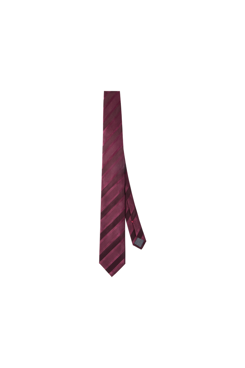 Texured tone-on-tone stripe silk tie, Alternate, color, Cherry
