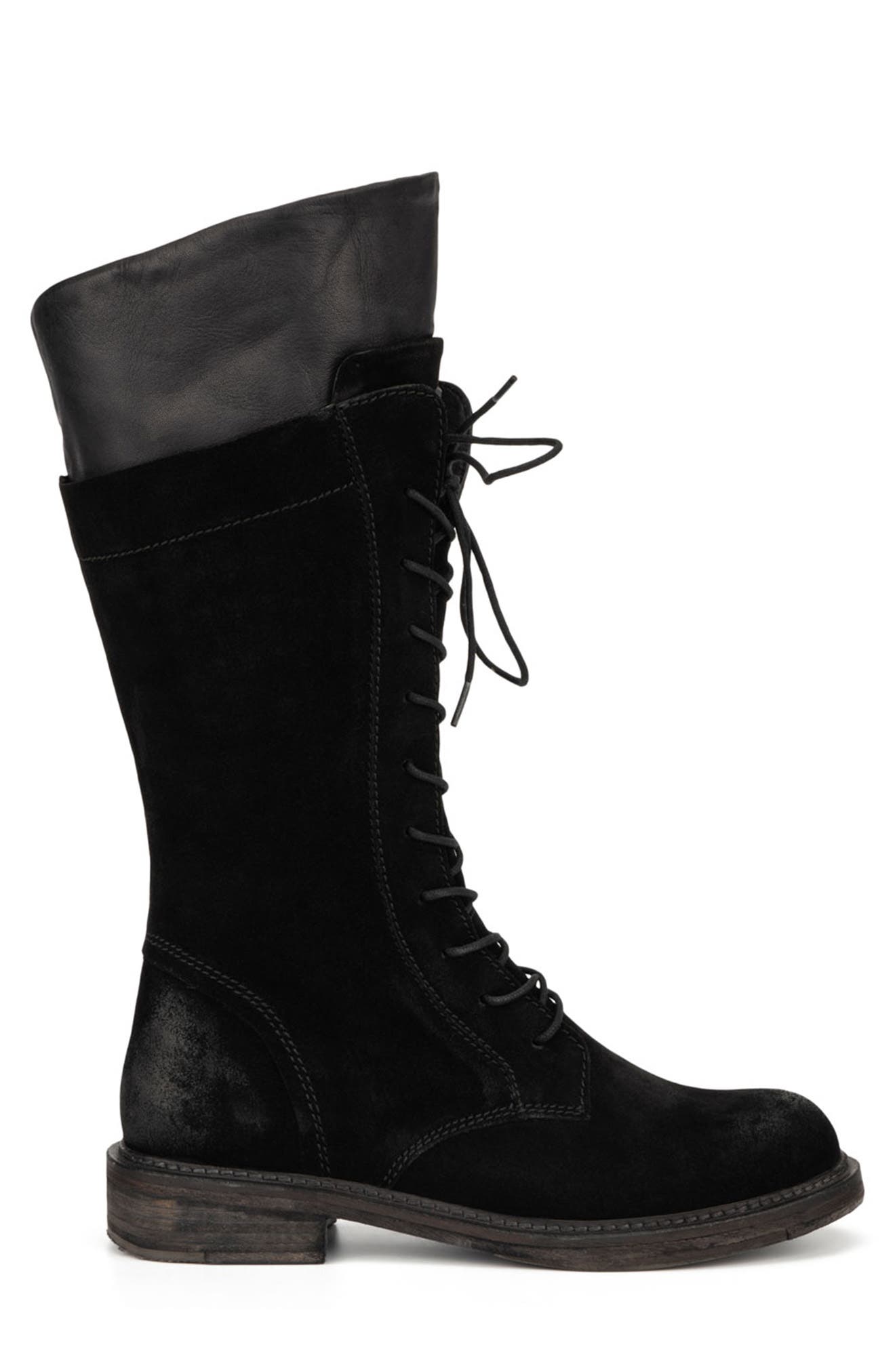 VINTAGE FOUNDRY Kelly Faux Fur Lined Tall Boot, Alternate, color, Black