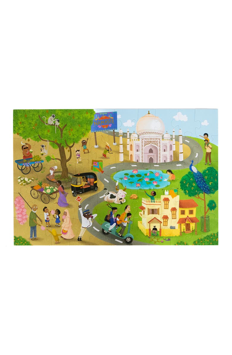 KULTURE KHAZANA Namaste India 51-Piece Floor Puzzle, Main, color,