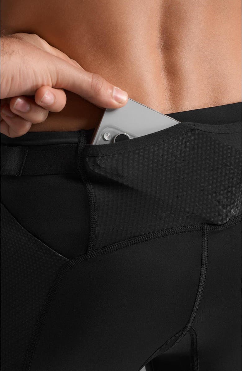 2XU Aero Mesh Compression Tights, Alternate, color, Black/Silver Reflective