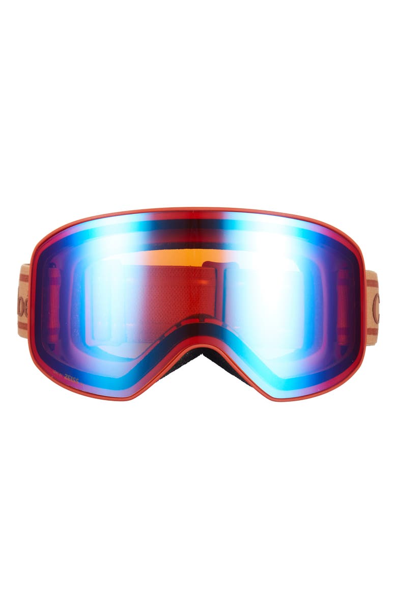Chloé 99mm Snow/Ski Goggles, Main, color, Brown Orange