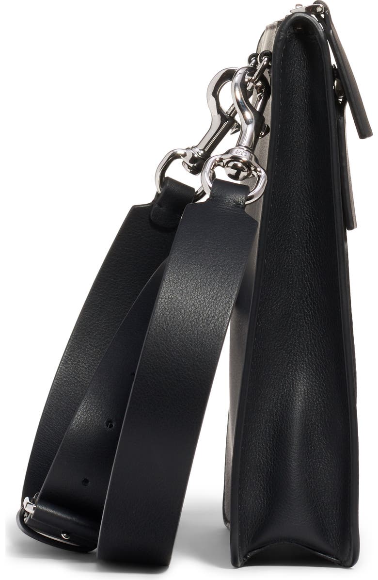 Valentino Garavani Valentino Small V-Logo Calfskin Leather Messenger Bag, Alternate, color,