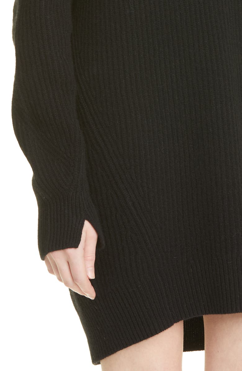 rag & bone Pierce Cowl Neck Long Sleeve Cashmere Sweater Dress, Alternate, color,