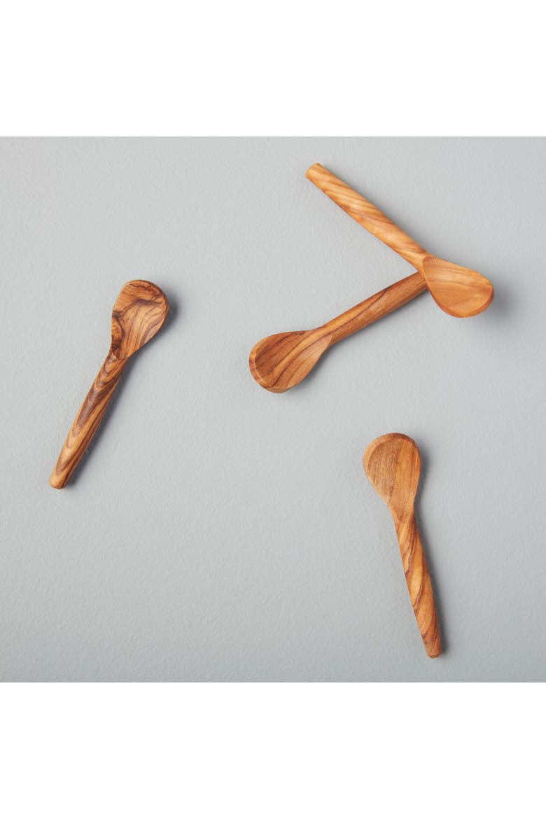 Olive Wood Spoons - Set of 4, Alternate, color, Olive Wood
