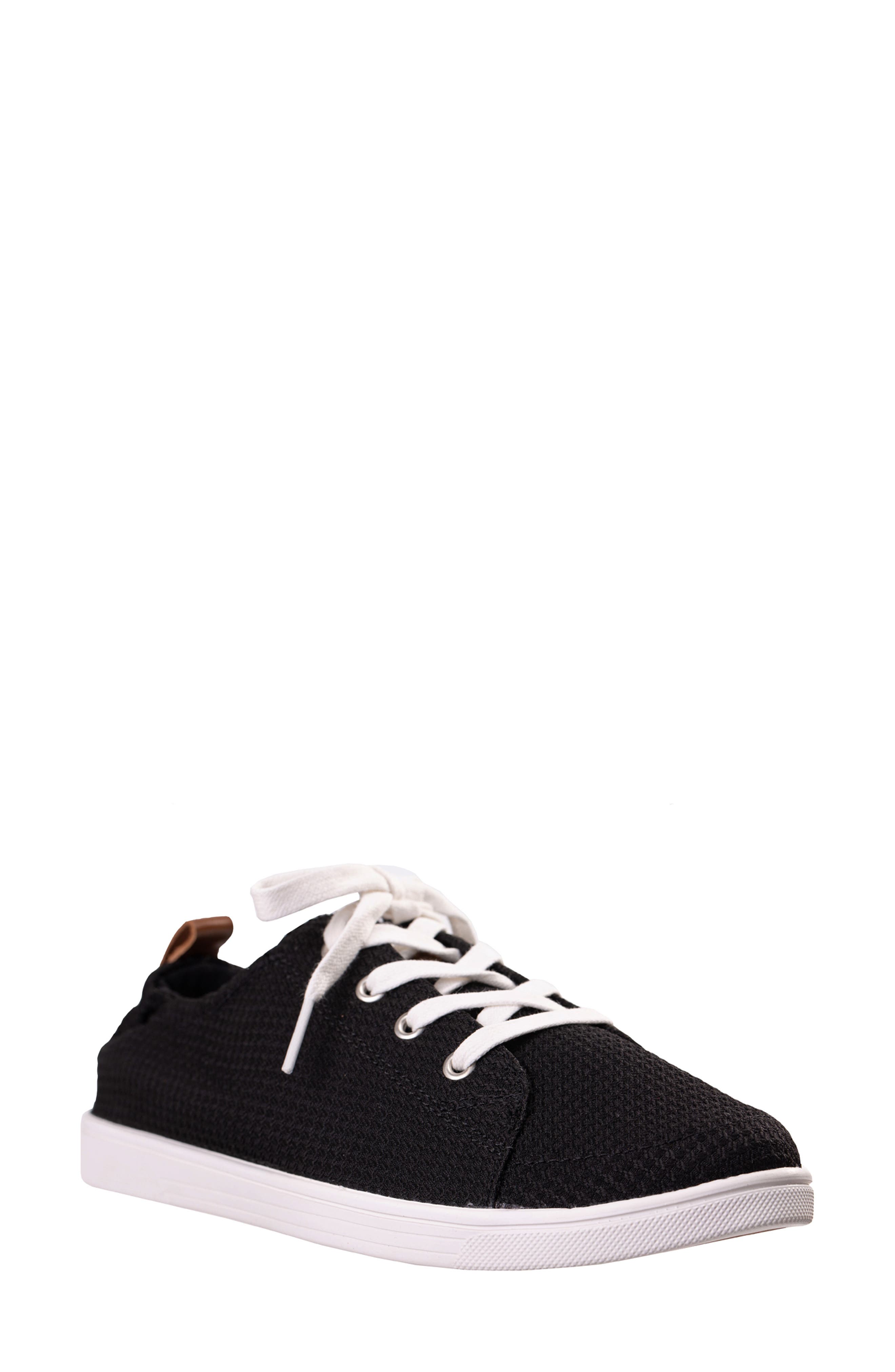Ophelia Quilted Sneaker, Main, color, BLACK