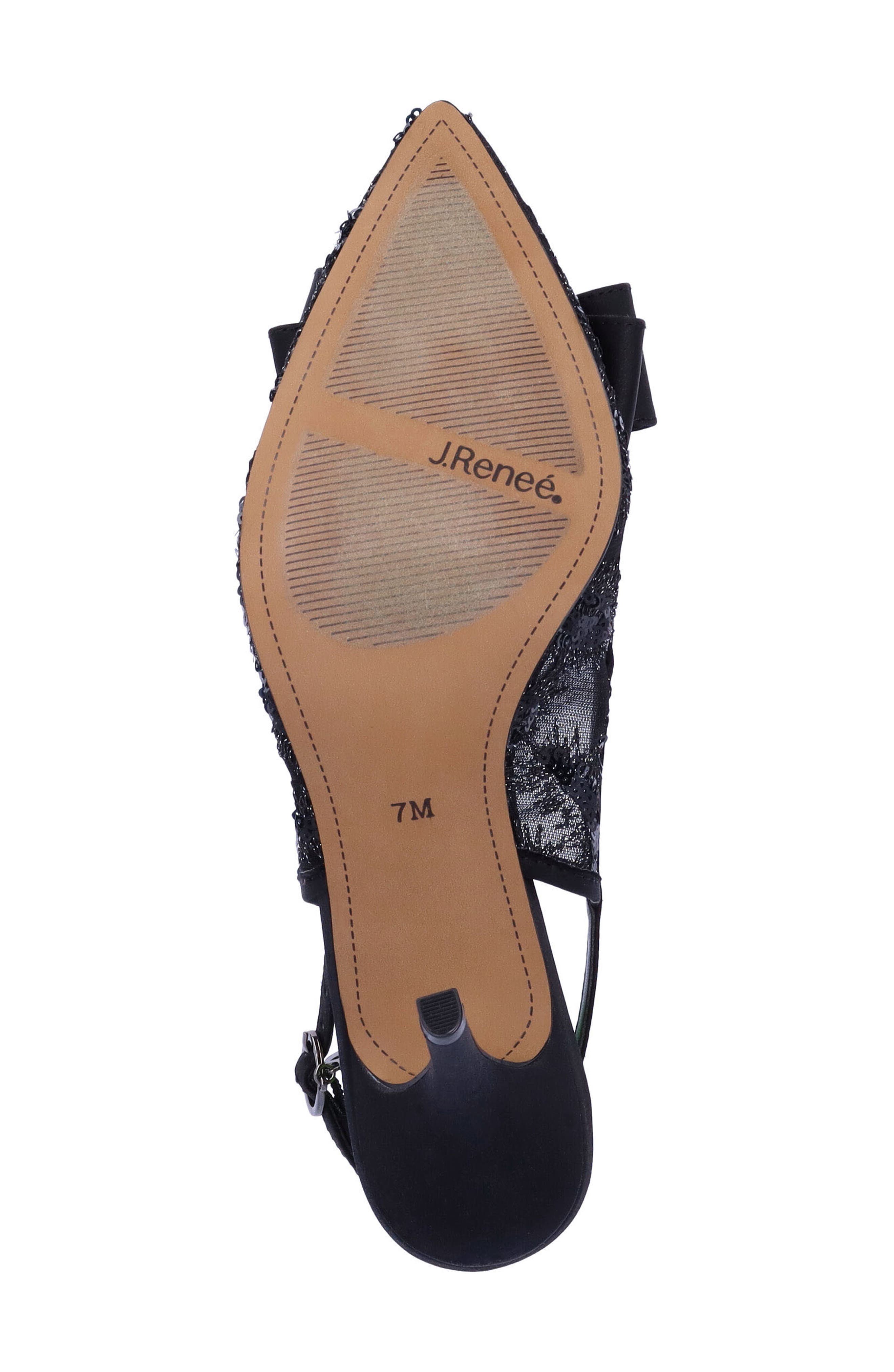 J. Reneé Deloris Slingback Pointed Toe Pump, Alternate, color, Black