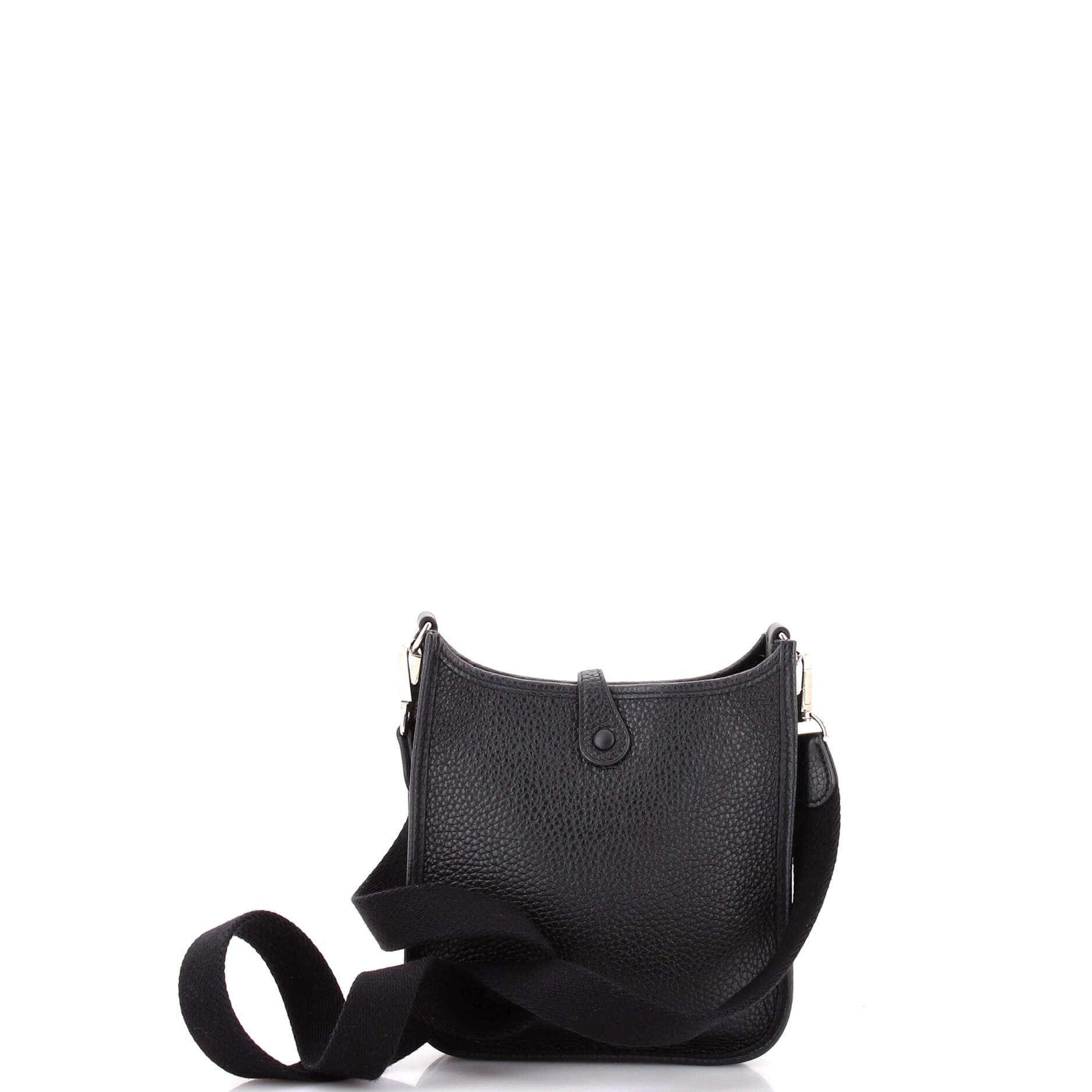 Pre-Owned Hermes Evelyne Bag Gen III Clemence TPM, Alternate, color, Noir