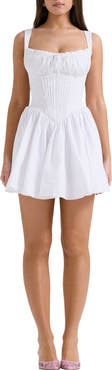 HOUSE OF CB Natassia Corset Cotton Blend Cocktail Minidress
