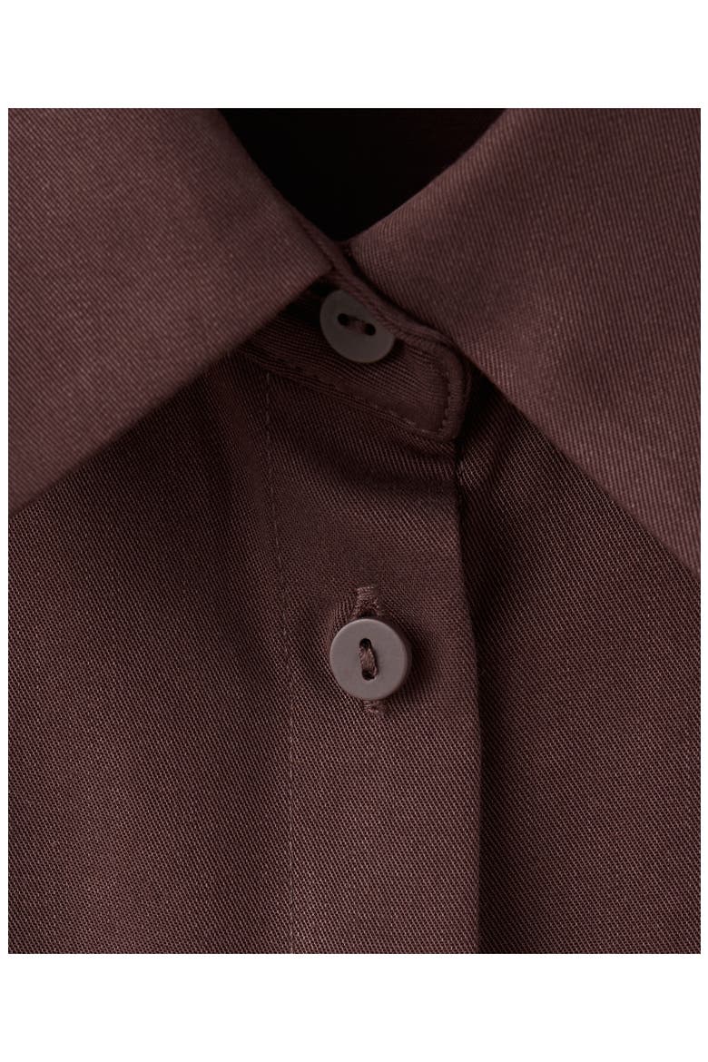 Lyocell Button-Up Shirt, Alternate, color, BROWN
