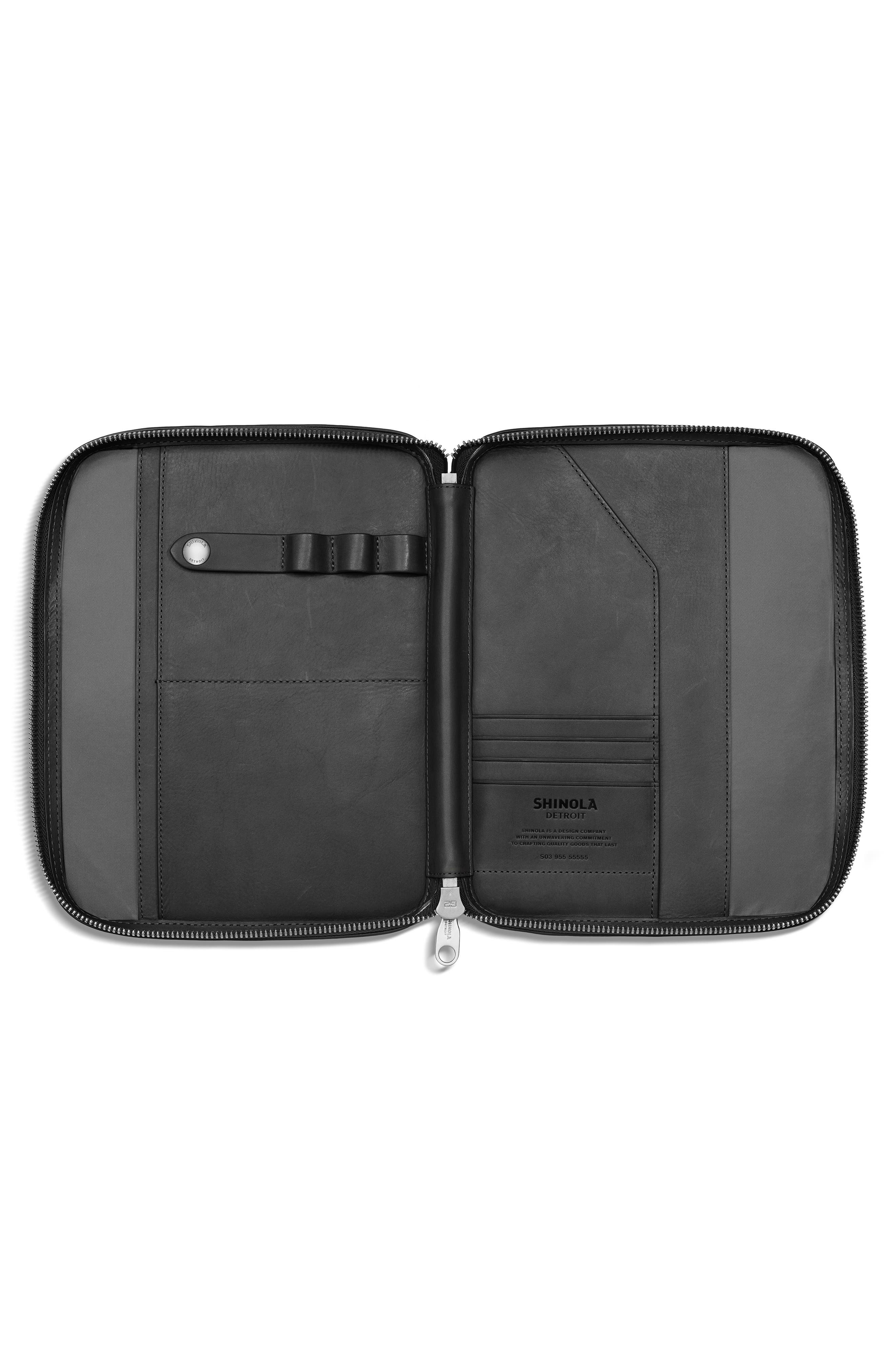 Shinola Leather Tech Portfolio, Alternate, color, 